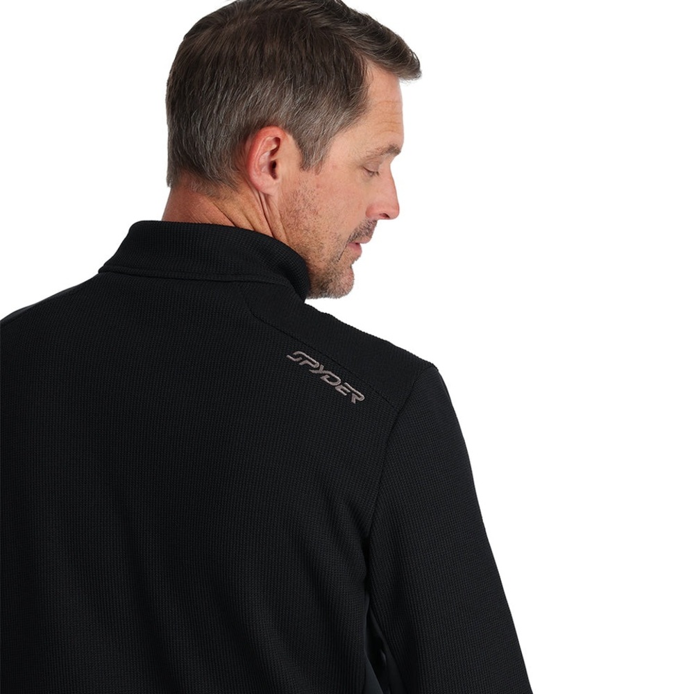 Spyder MENS BANDIT HALF ZIP FLEECE JACKET - BLACK - Picture 5 of 10